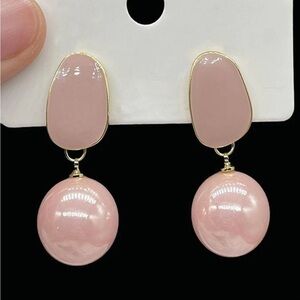 1pair Fashionable Zinc Alloy Faux Pearl Drop Earrings